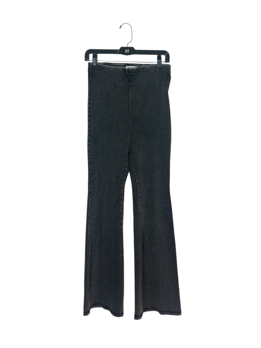 Good American pull on gray black flare leg jeans pants size medium